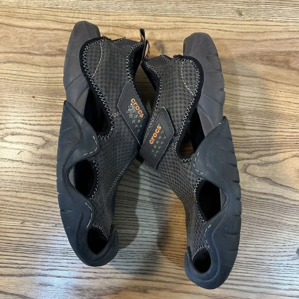 CROCS Brown SwiftWater Mesh Fisherman Deck Sandals Water Shoes‎ Men's Size 10